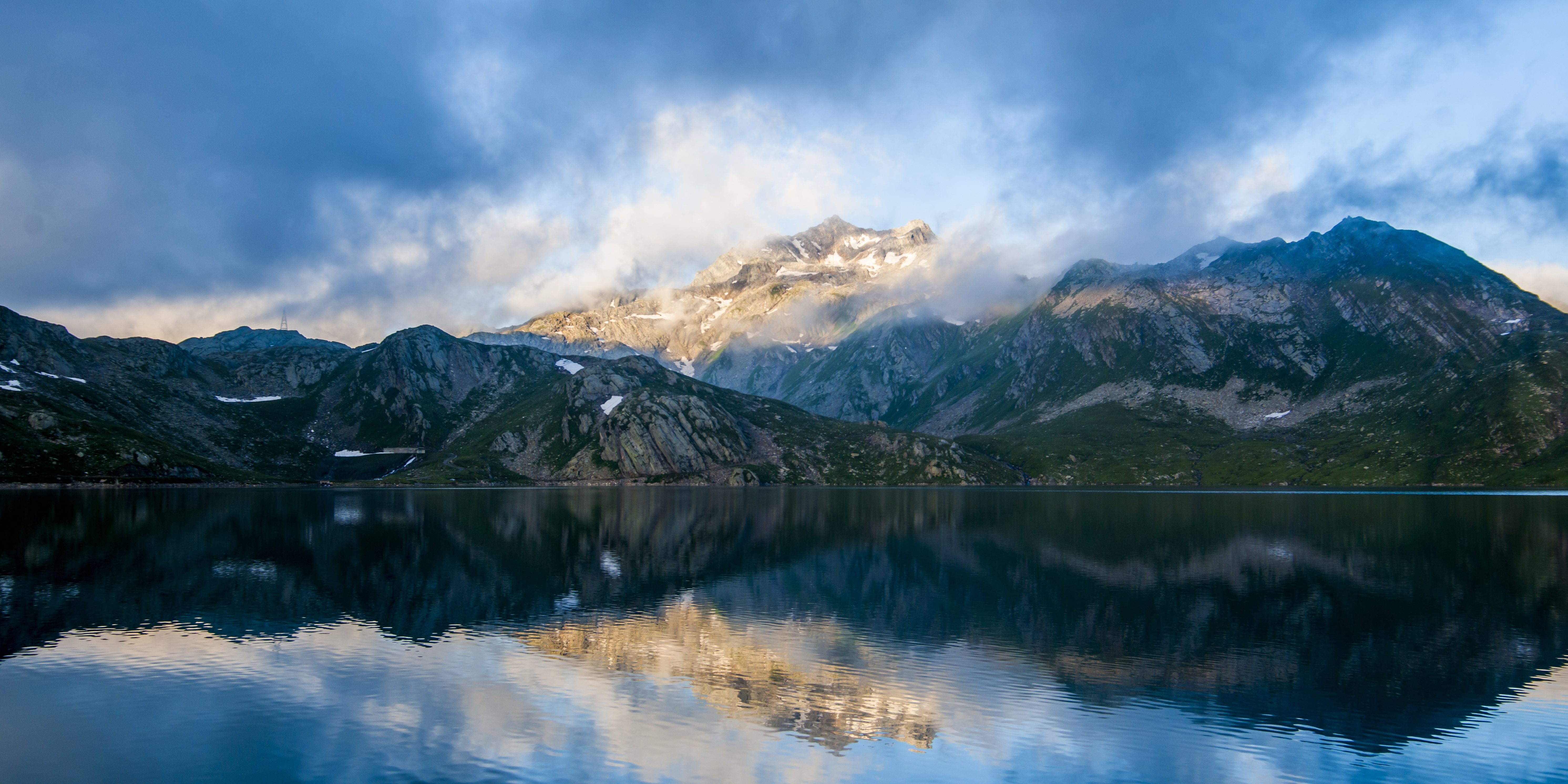 landscape-mountains-nature-lake big bear snowpack image